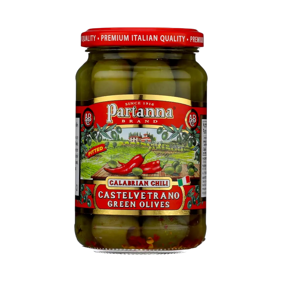 Partanna Calabrian Chili Pitted Olives