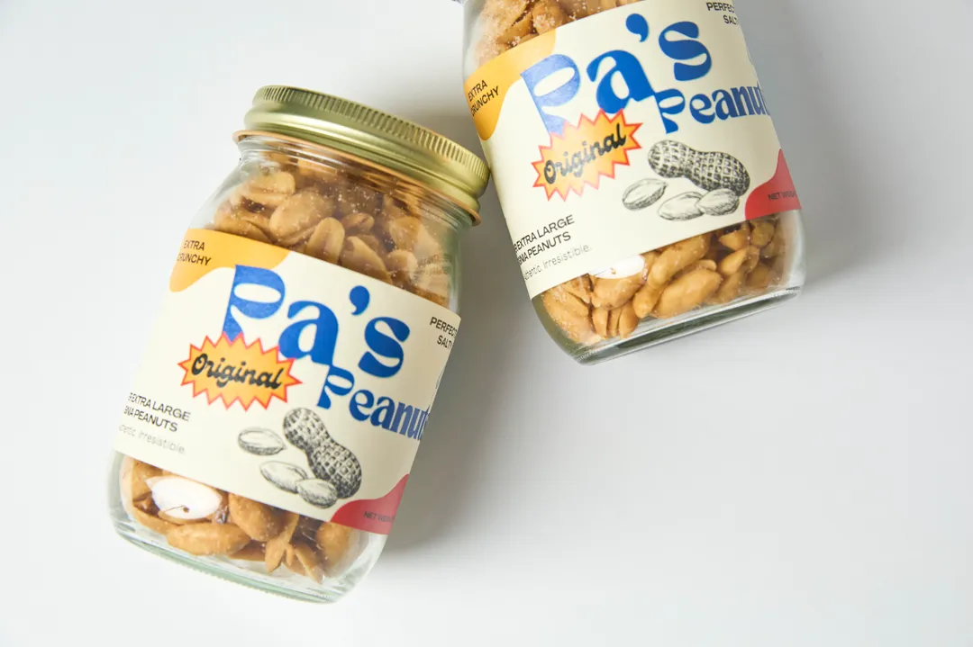 Pa's Peanuts | Super Crunchy Virginia Peanuts | 8oz Gift Jar