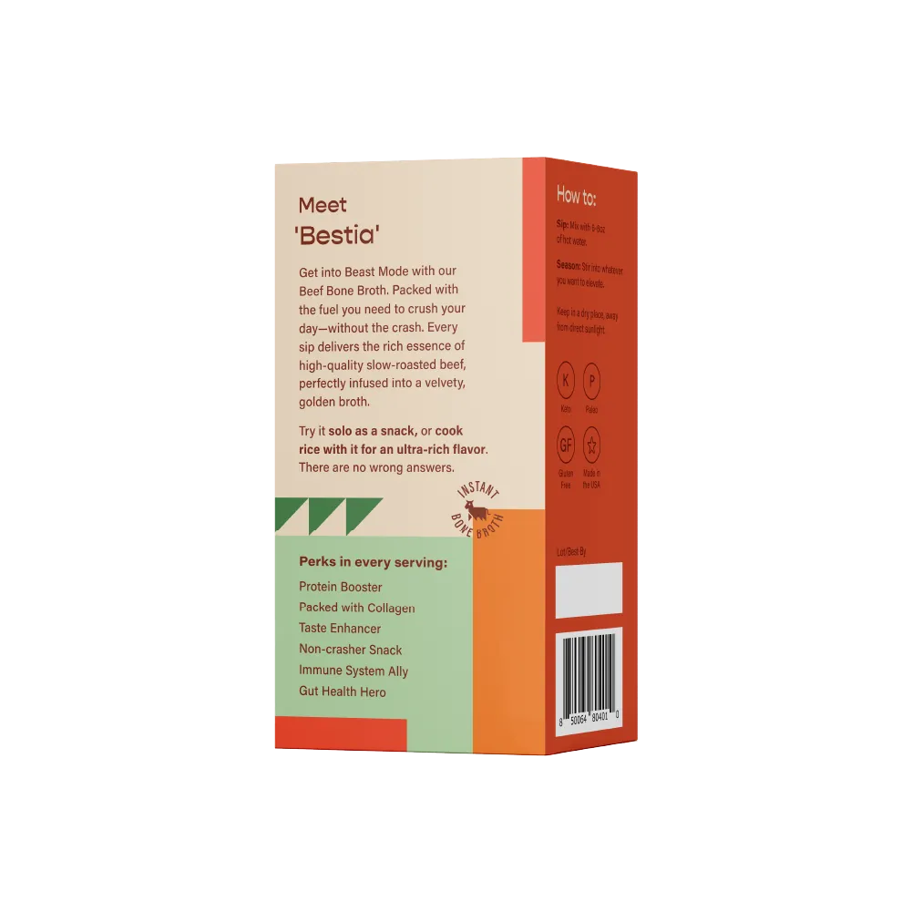 Pikora - Beef Bone Broth (4 Single-Serve Sachets)