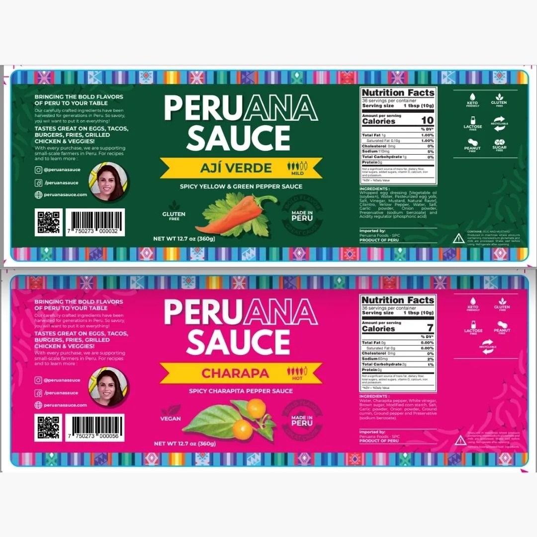 4-PK Asst Peruana Everyday Condiments- 1 each: Aji Amarillo, Rocoto, Aji Verde + Charapa