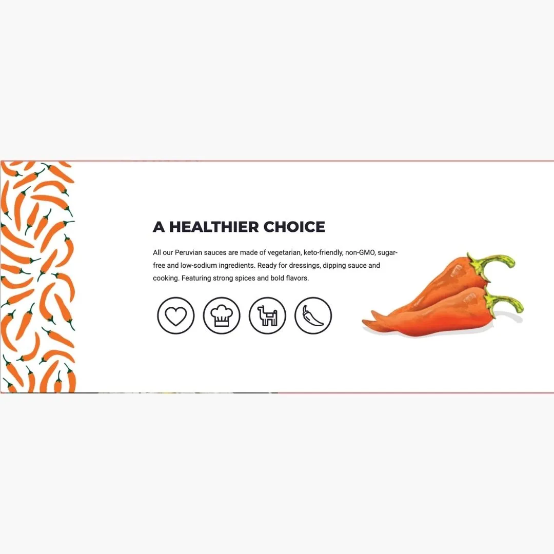 4-PK Asst Peruana Everyday Condiments- 1 each: Aji Amarillo, Rocoto, Aji Verde + Charapa