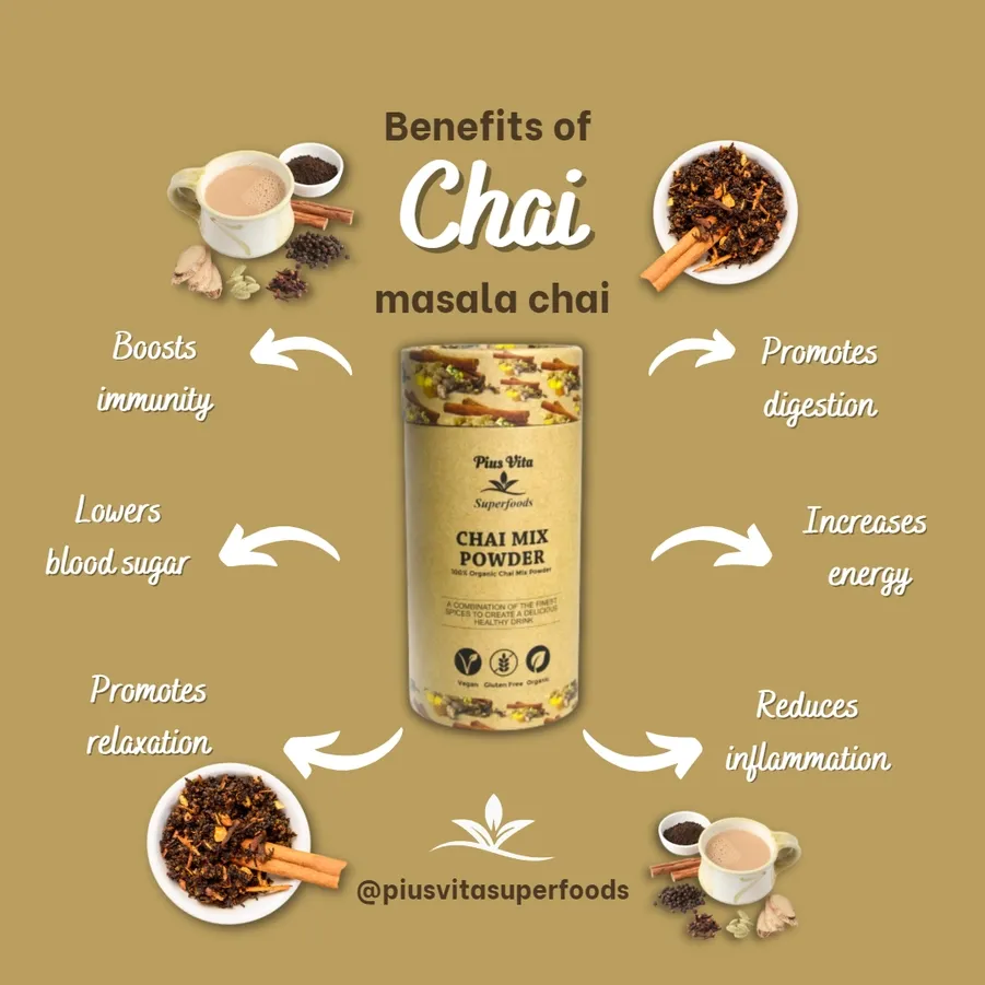 Organic Chai Mix Powder – Sugar Free, Dairy Free – 200g