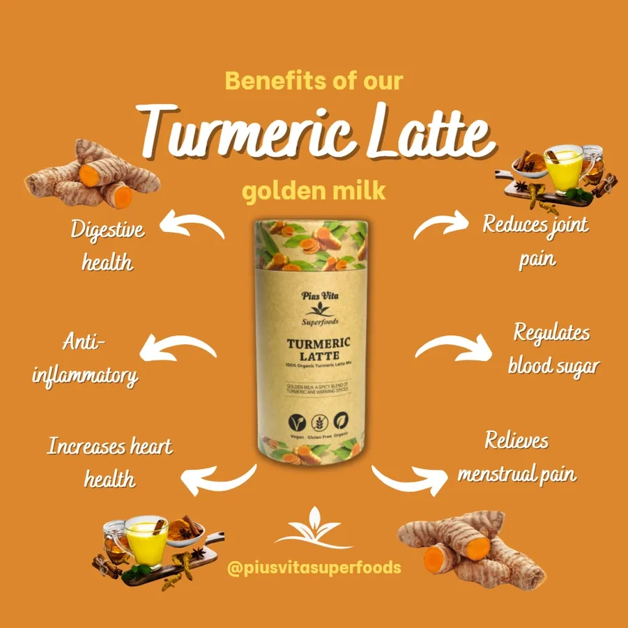 Organic Turmeric Latte – Sugar Free and Diary Free – 200g