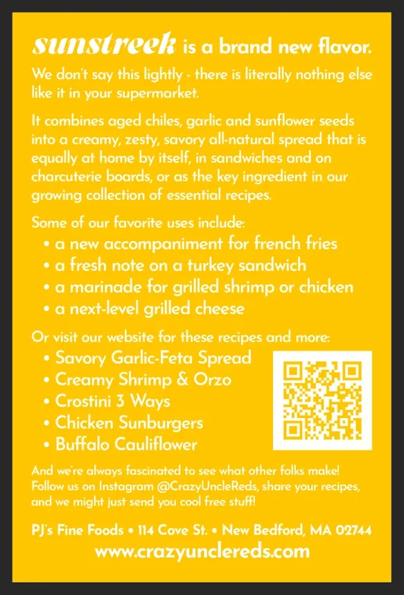 Sunstreek Garlic-Chile-Sunflower Spread