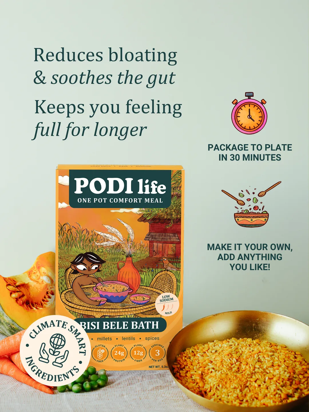 Bisi Bele Bath: 3 One Pot Meals/box