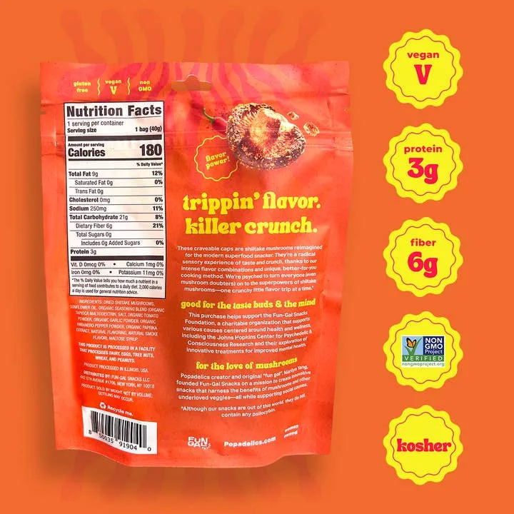 Twisted Thai Chili - Mushroom Chips - 6 Pack