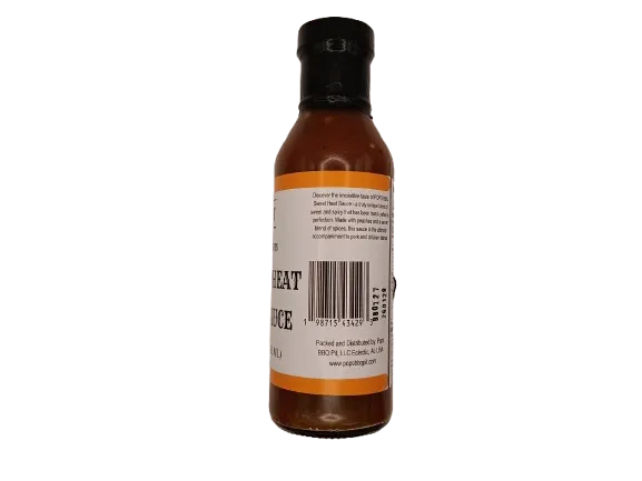 Pops BBQ Pit Signature Sweet Heat BBQ Sauce 12 oz (Glass Bottle)