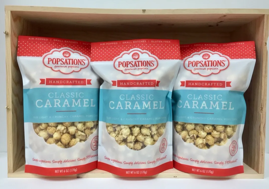 Classic Caramel Gourmet Popcorn 6oz Zip Pouch