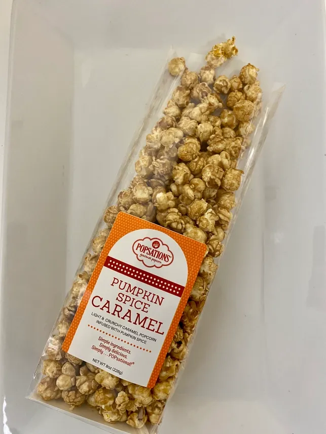 Popsations Gourmet Popcorn 8oz Ribbon Bag - Pumpkin Spice Caramel