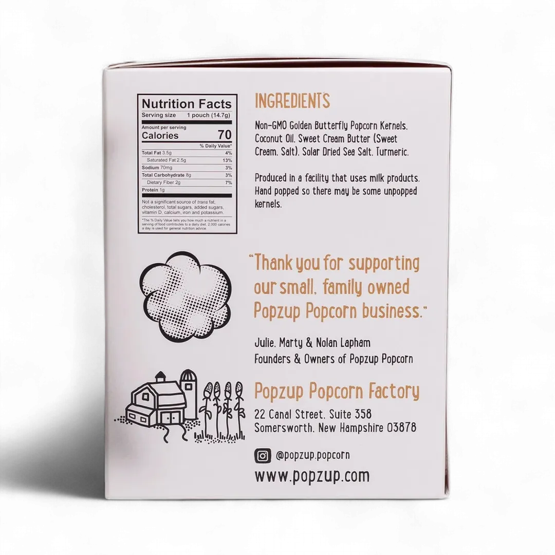 8-Pack Box - Butter Me Up 70 Calorie Bags