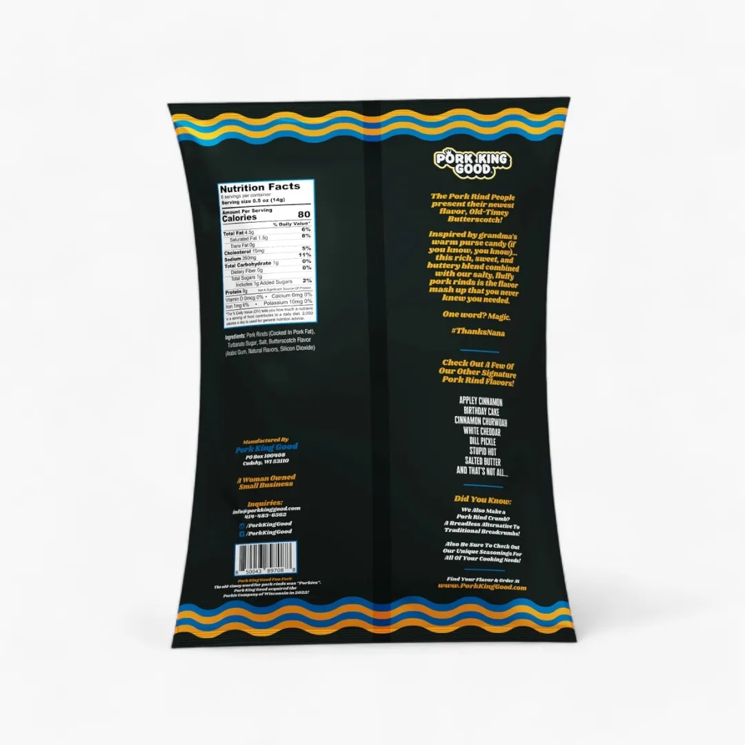 Pork King Good Old Timey Butterscotch Pork Rinds 3oz