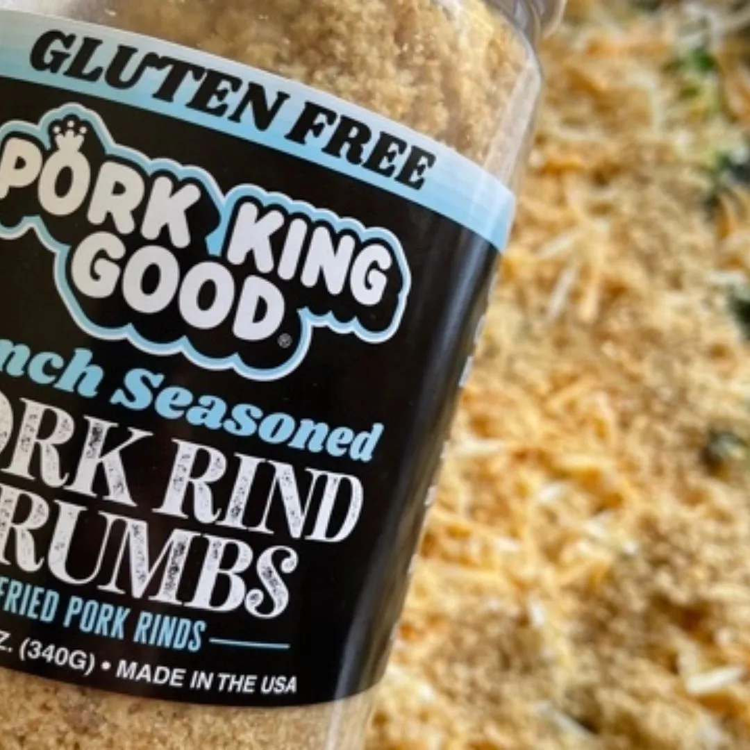 Pork King Good Ranch Pork Rinds Crumbs 12oz Jar