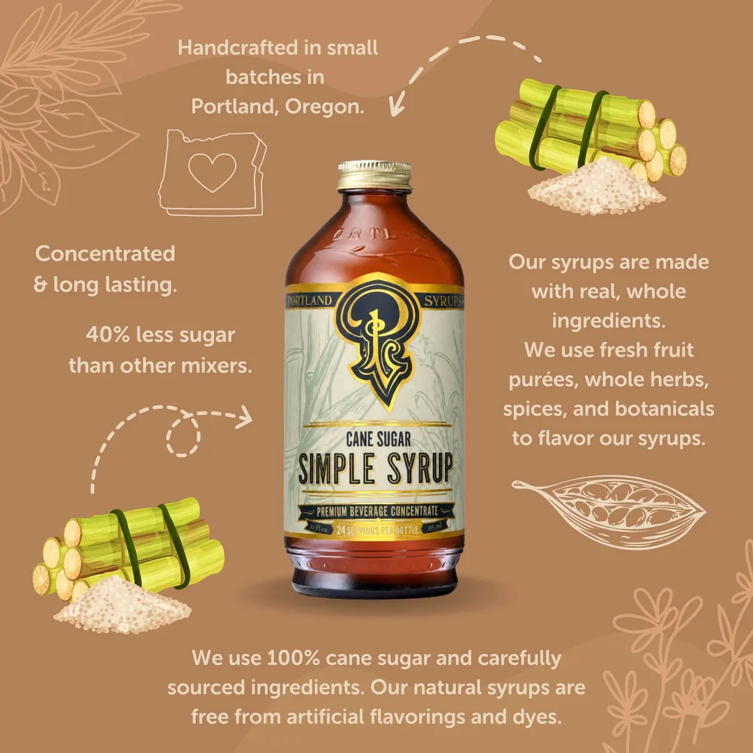 Organic Cane Sugar Simple Syrup 12oz