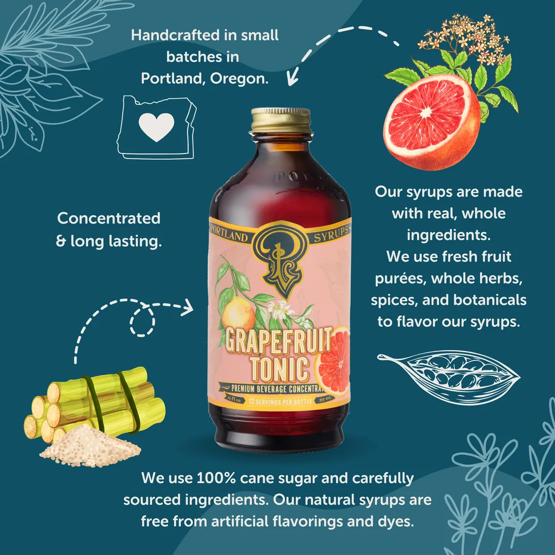 Grapefruit Tonic Syrup 750ml - Cocktail / Mocktail Mix