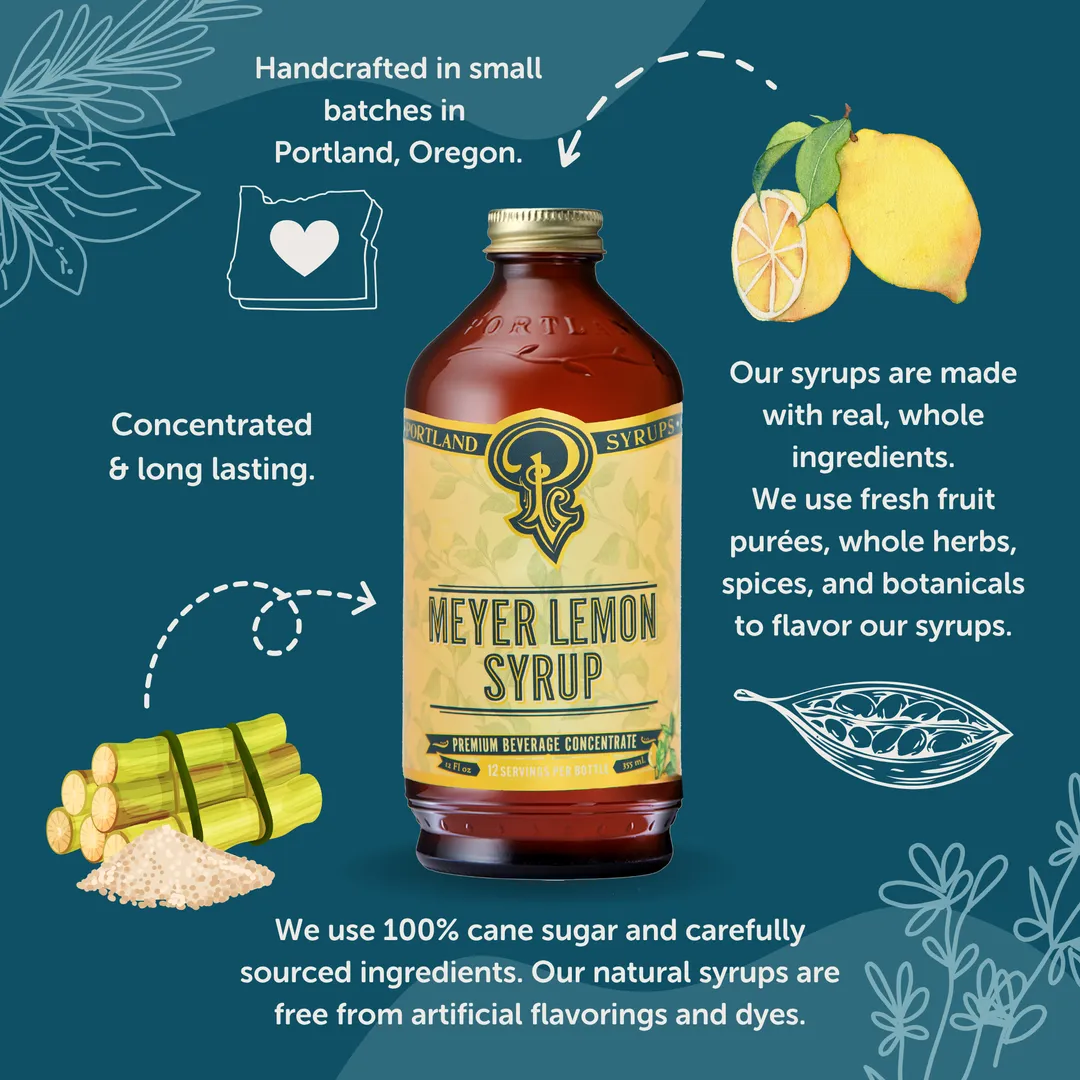 Meyer Lemon Syrup 750ml - Cocktail / Mocktail Mix