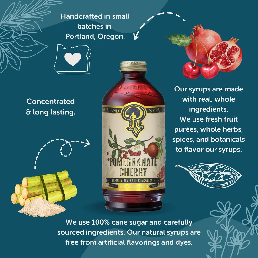 Pomegranate Cherry Syrup 750ml - Cocktail / Mocktail Mix