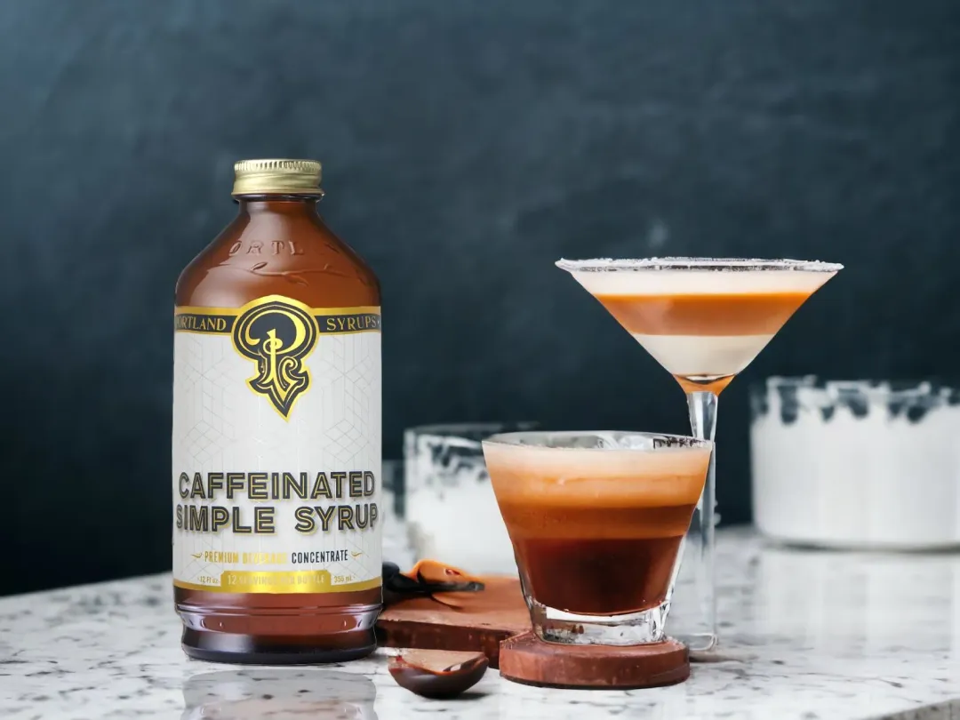Caffeinated Simple Syrup 12oz - Cocktail / Mocktail Beverage Mixer