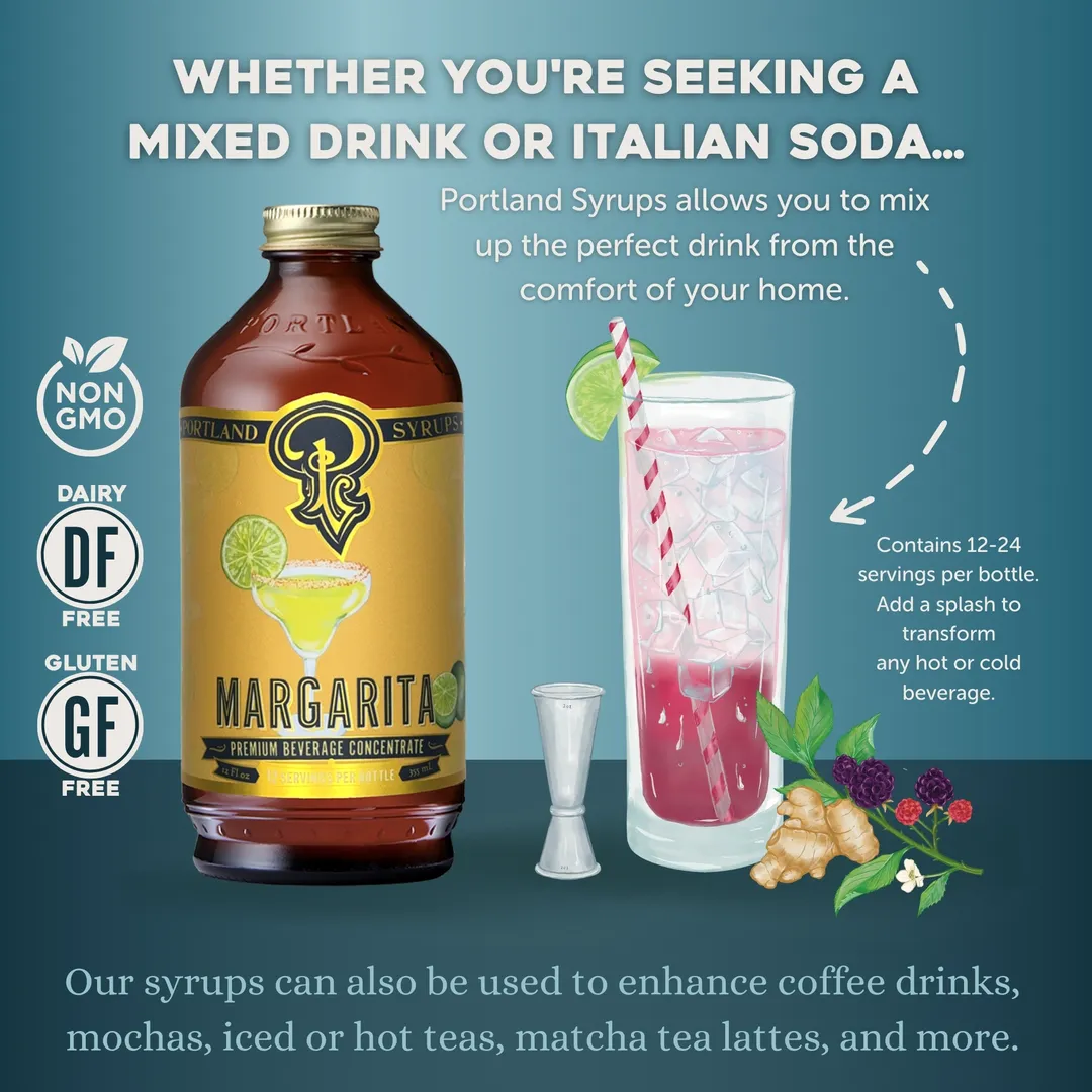 Margarita Syrup 12oz - Cocktail / Mocktail Beverage Mixer