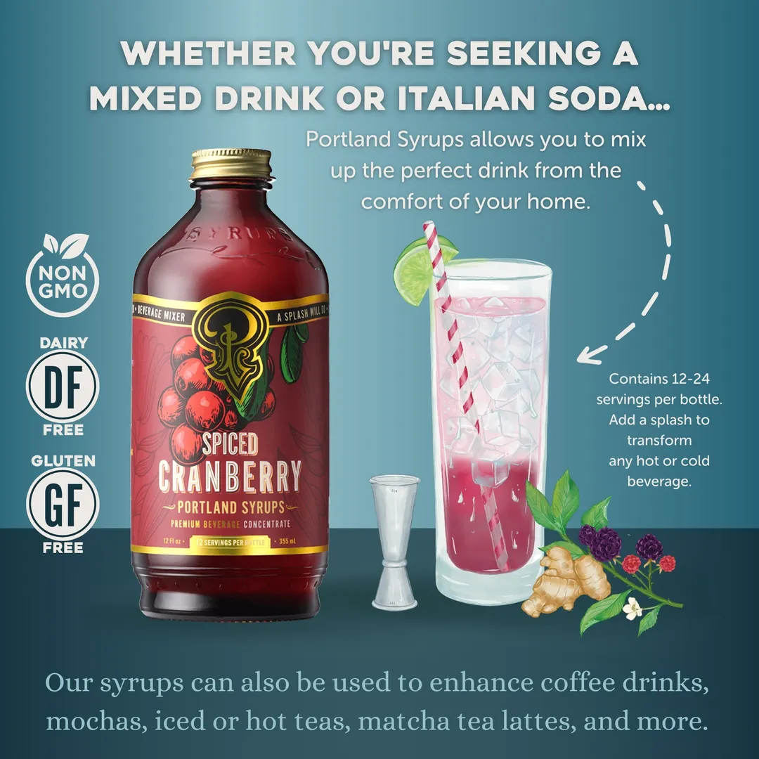 Spiced Cranberry Syrup 12oz