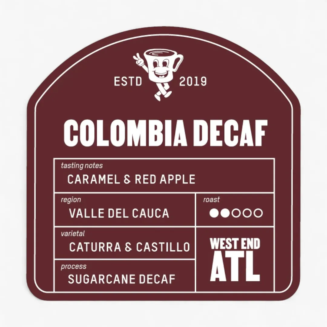 COLOMBIA SUGARCANE DECAF (5lb) - Whole Bean