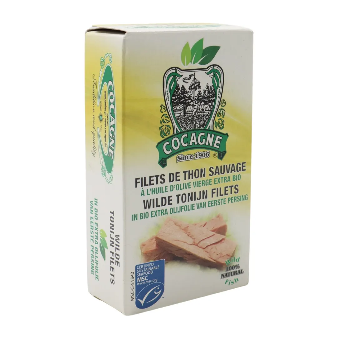 Cocagne Wild Tuna Fillets in Organic Extra Virgin Olive Oil