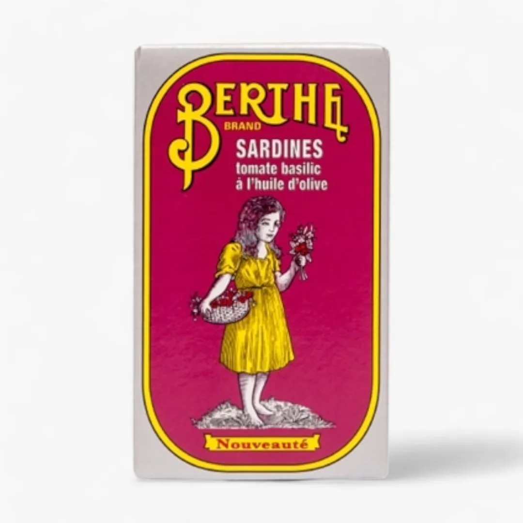 Berthe Sardines with Tomato and Basil in Olive Oil