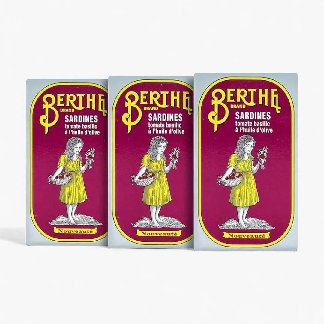 Berthe Sardines with Tomato and Basil in Olive Oil