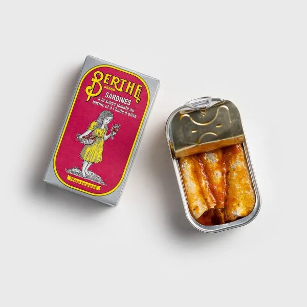 Berthe Sardines with Tomato and Basil in Olive Oil