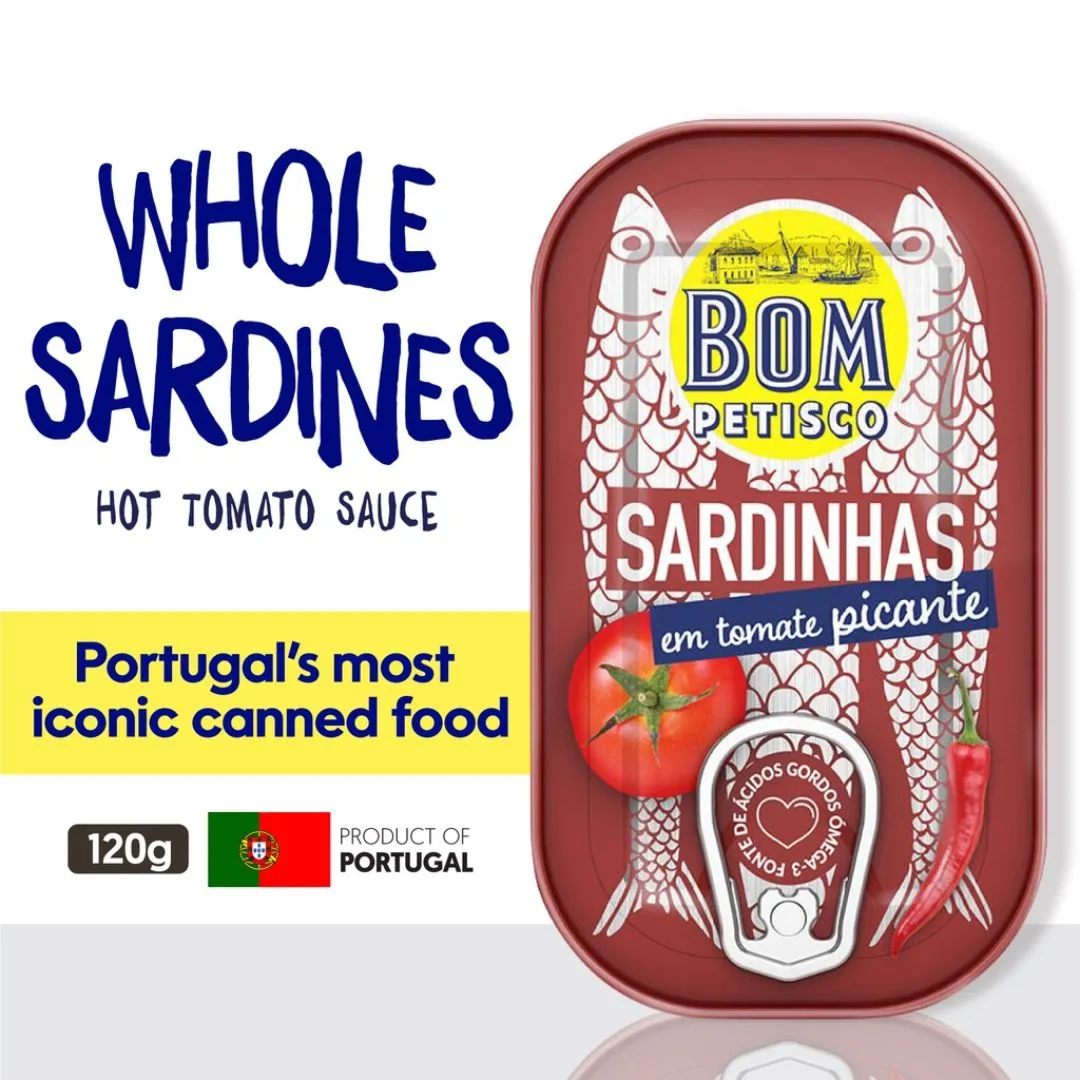 Bom Petisco Sardines in Hot Tomato-120gr