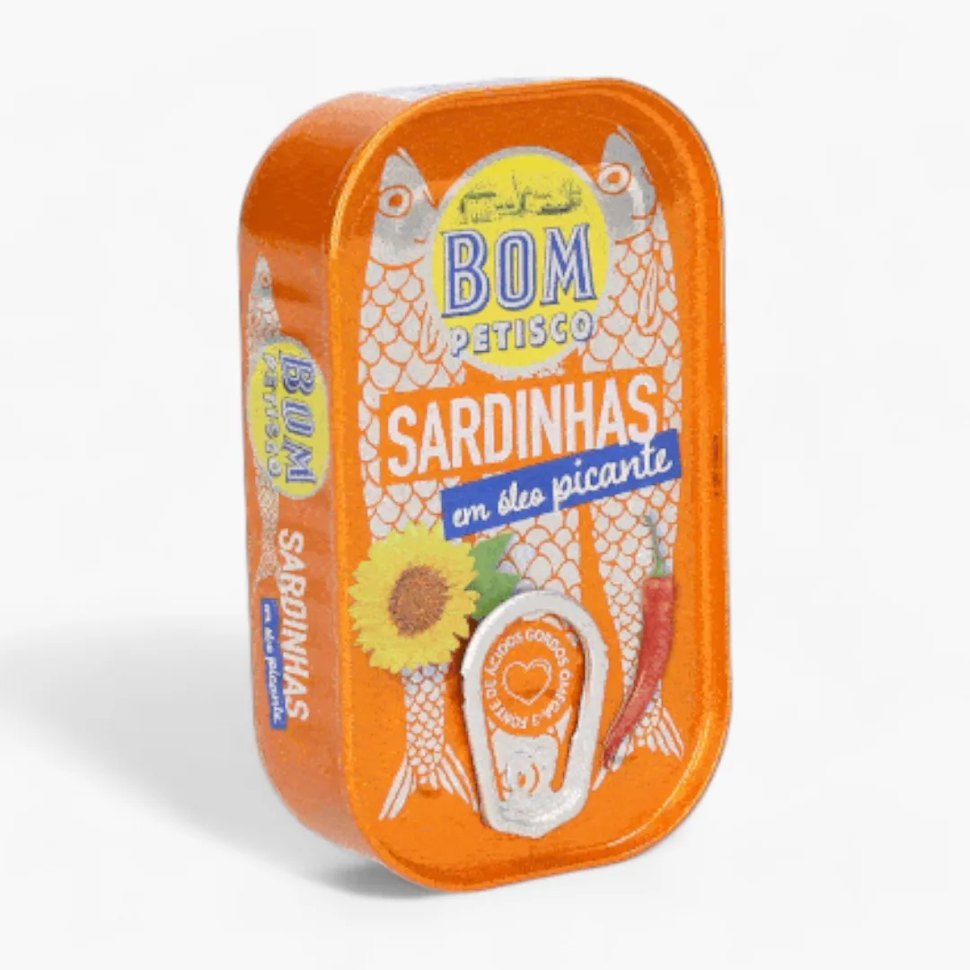 Bom Petisco Sardines in Hot Vegetable Oil-120gr