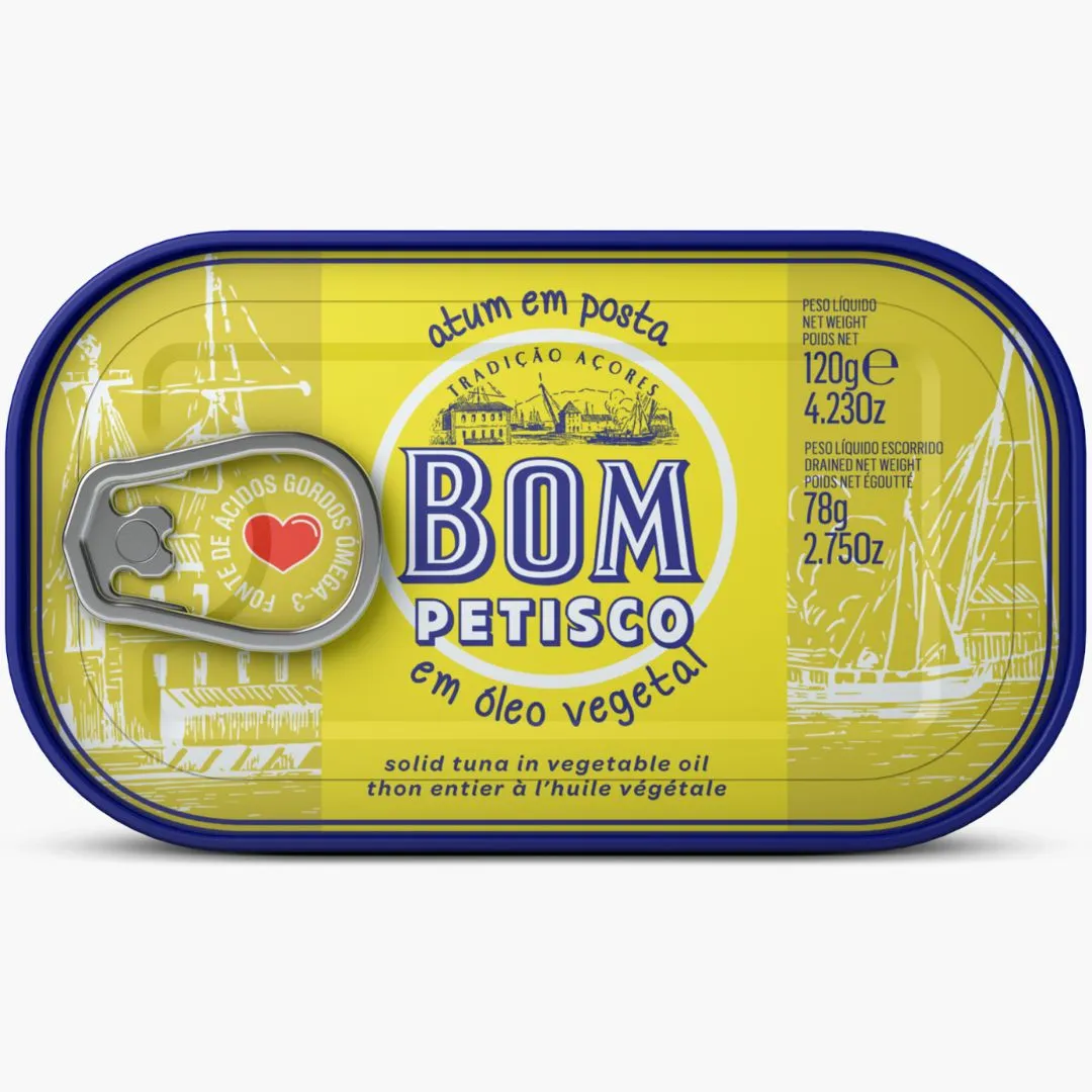 Bom Petisco Solid Tuna in Vegetable Oil - 120gr