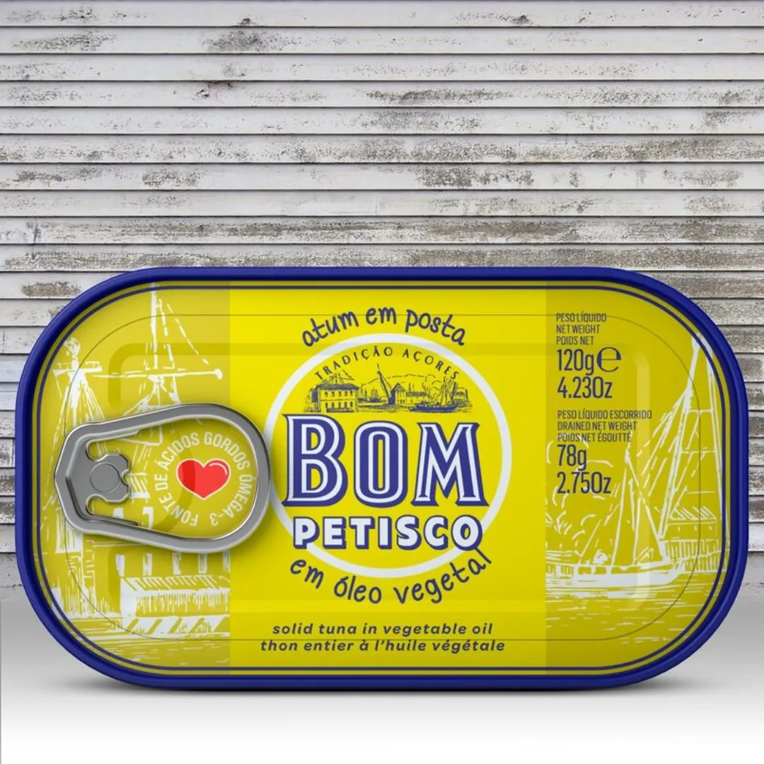 Bom Petisco Solid Tuna in Vegetable Oil - 120gr