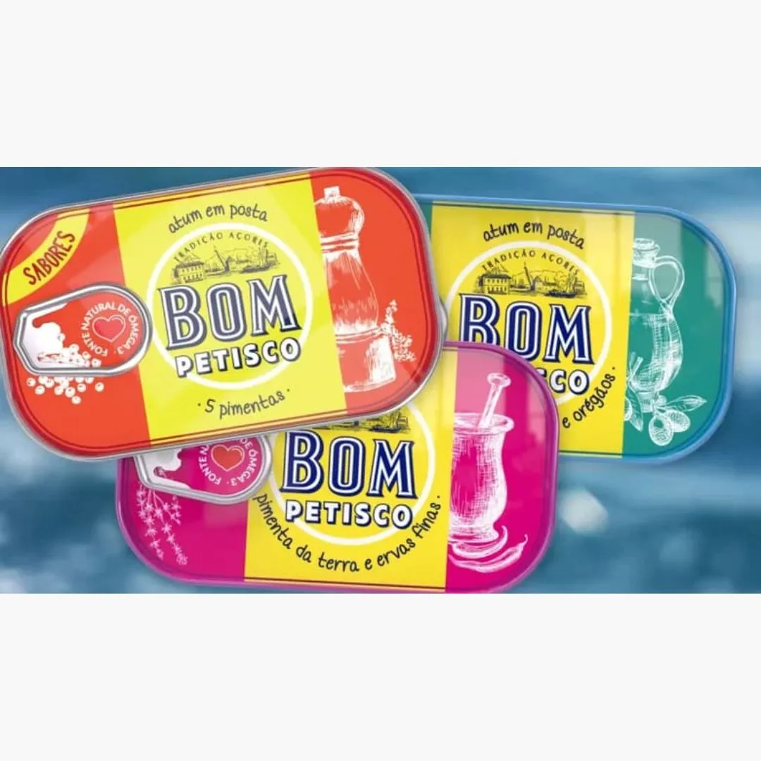 Bom Petisco Solid Tuna in Vegetable Oil with Pepper and Fine Herbs-120gr