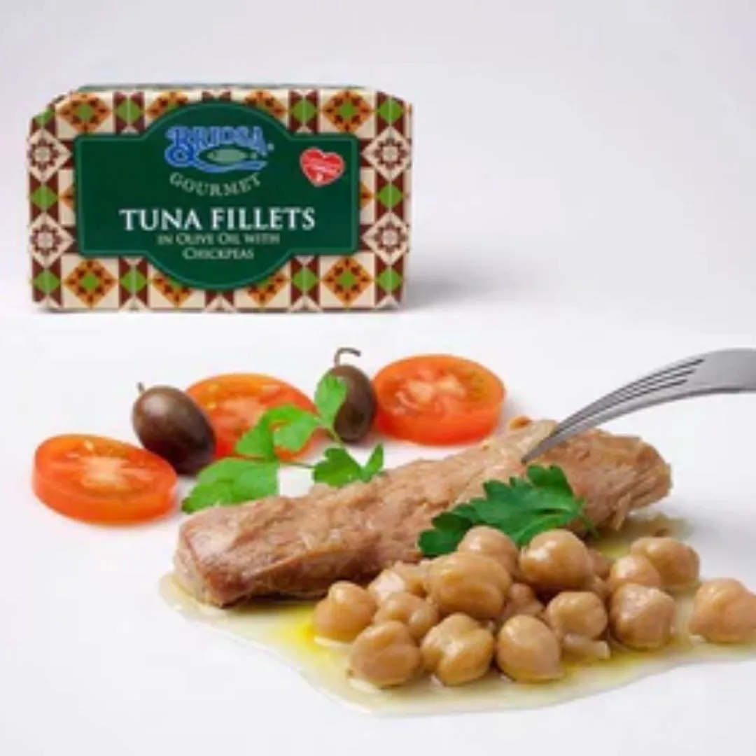 Briosa Gourmet Tuna Fillets in Olive Oil with Chick Peas