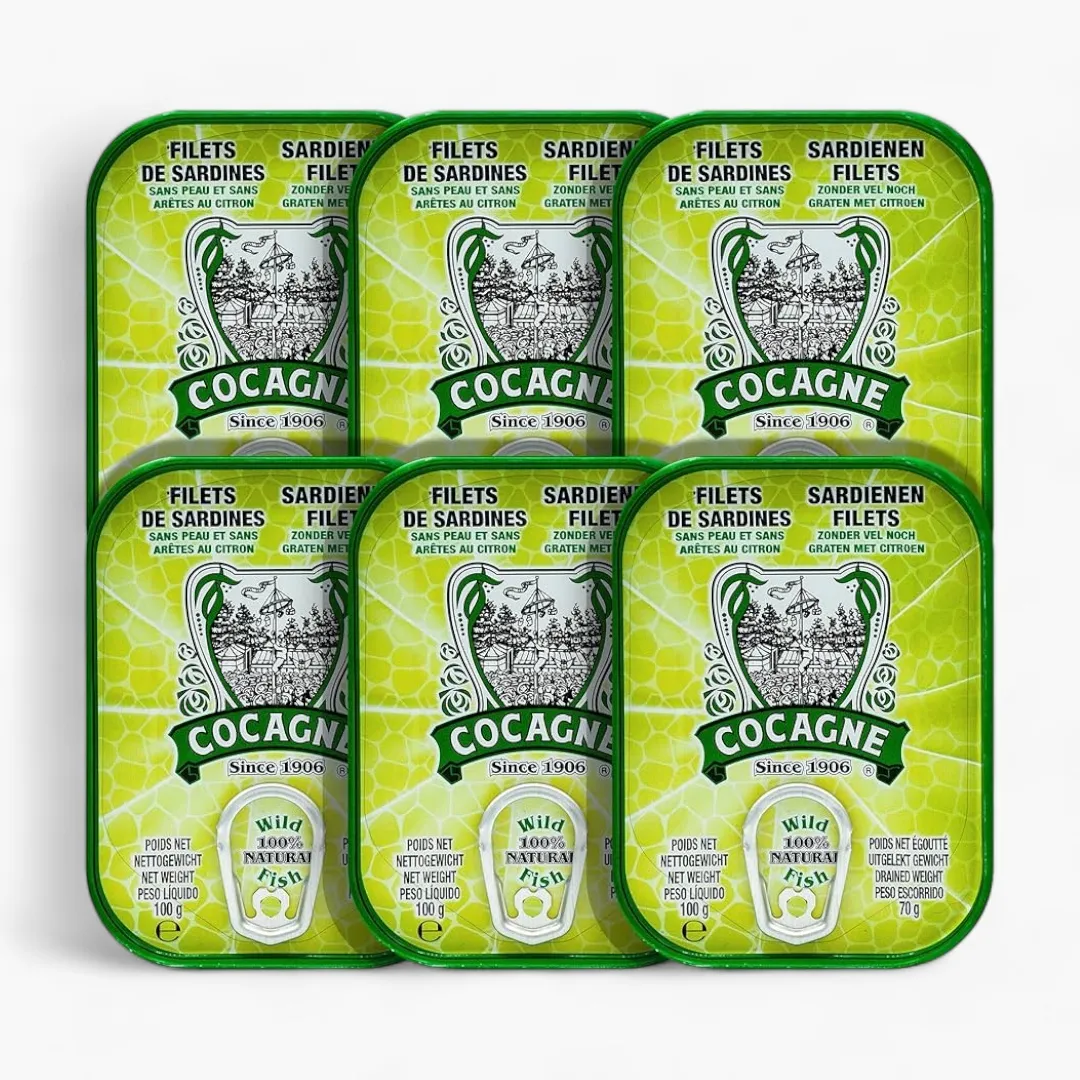 Cocagne Skinless and Boneless Sardine Fillets with Lemon