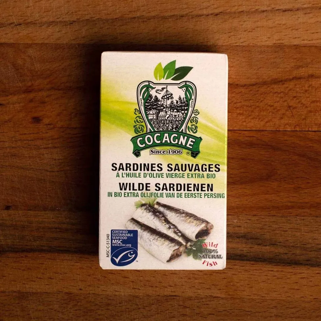 Cocagne Wild Sardines in Organic Extra Virgin Olive Oil