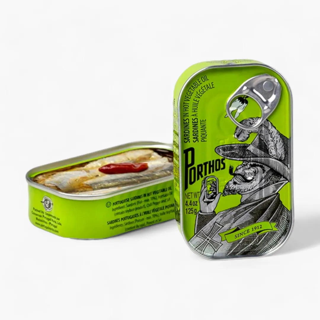 Porthos Sardines in Hot Vegetable Oil-125gr