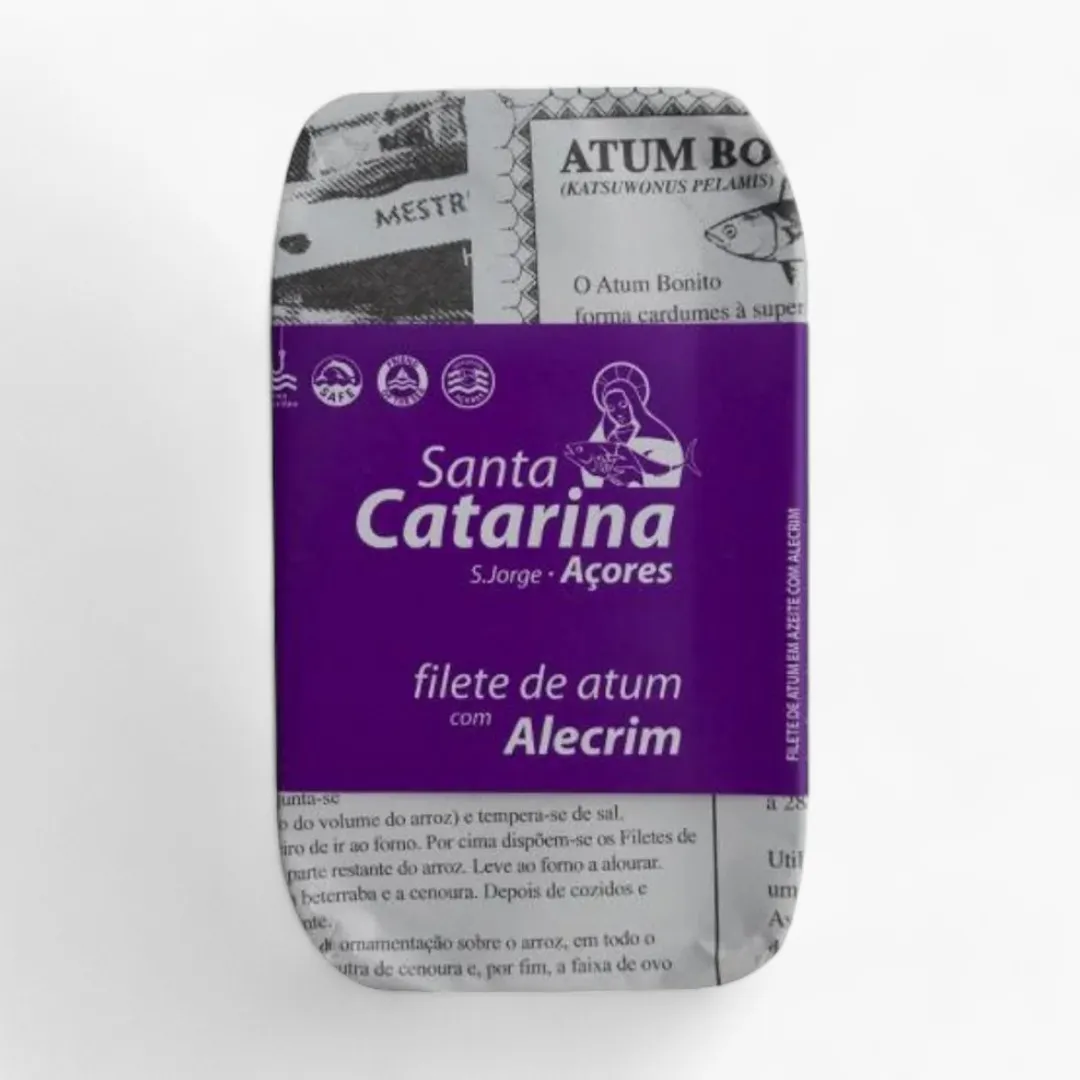 Santa Catarina Gourmet Tuna Fillets in Olive Oil and Rosemary-120gr