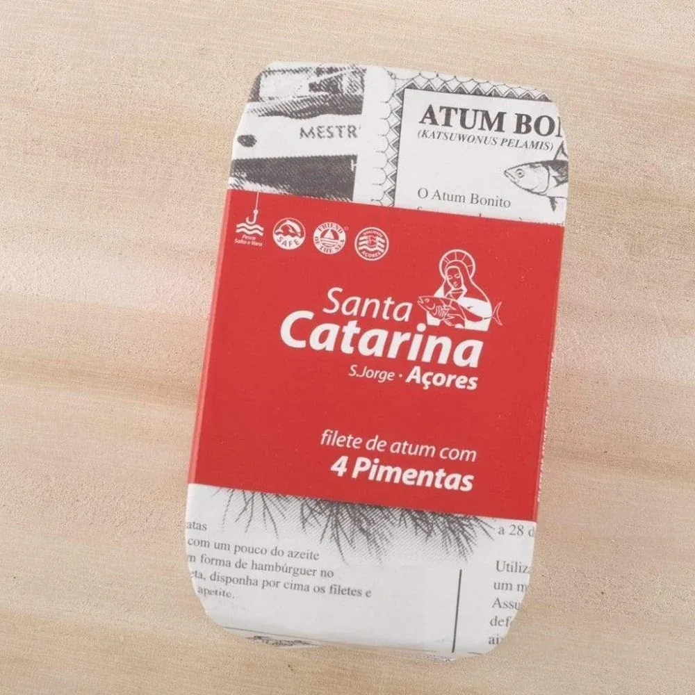 Santa Catarina Gourmet Tuna Fillets with 4 Peppers and Olive Oil-120gr