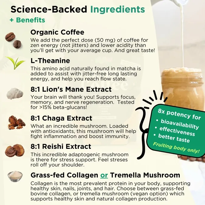 Wonder Coffee – Functional Mushroom Coffee with Adaptogens (Tremella - Vegan)