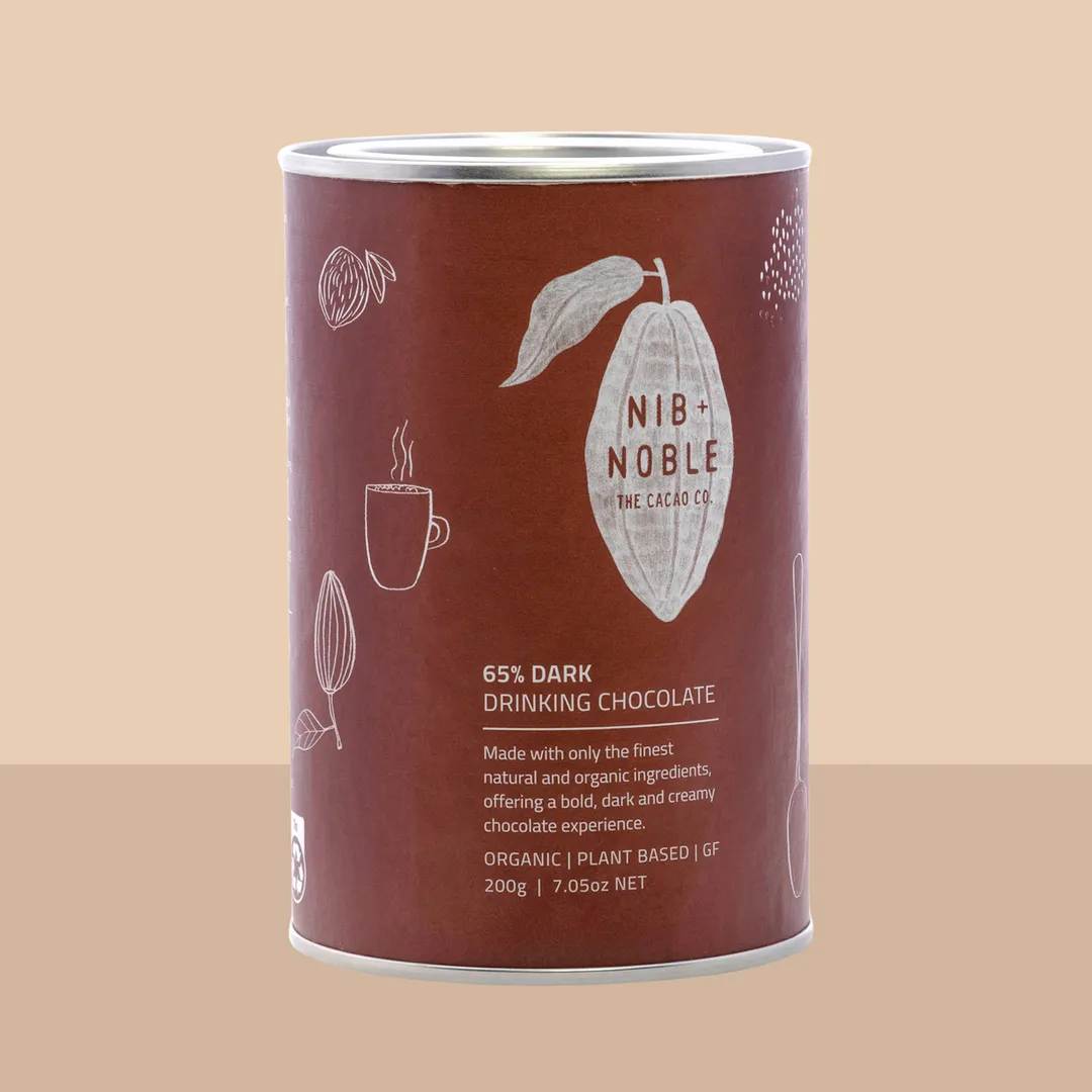 Organic Dark Drinking Chocolate 65% Cacao 200g