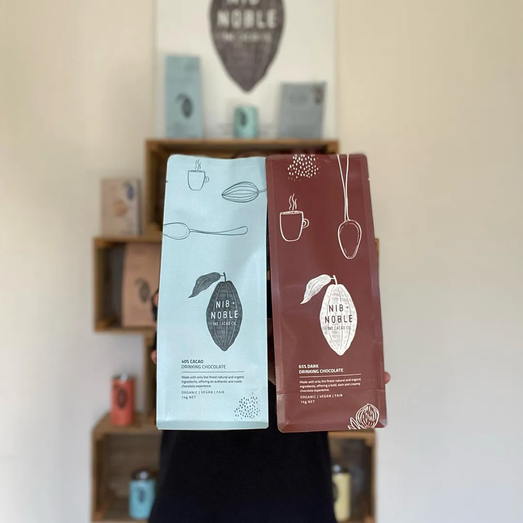 Organic Dark Drinking Chocolate Bulk 1kg, 65% Cacao