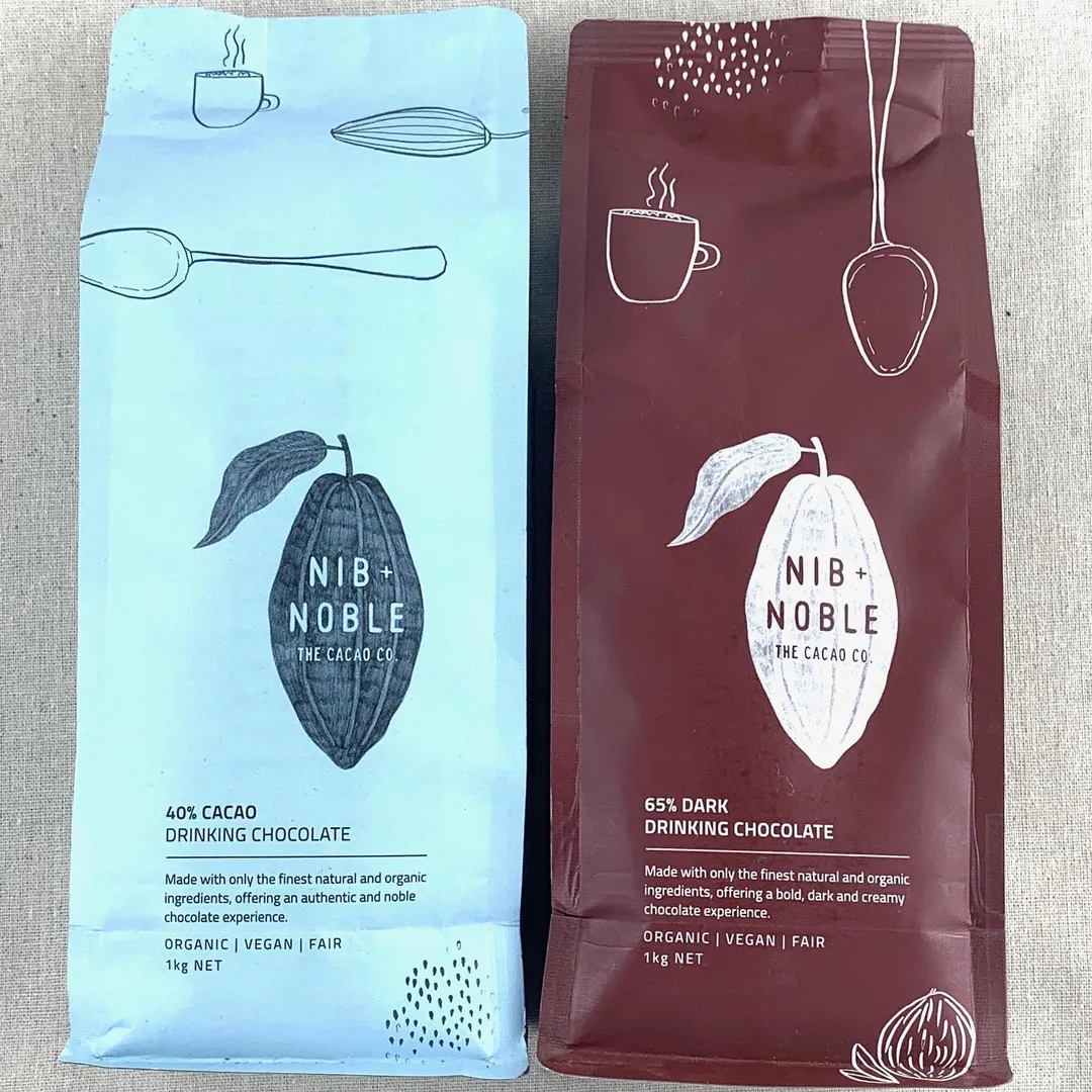 Organic Dark Drinking Chocolate Bulk 1kg, 65% Cacao