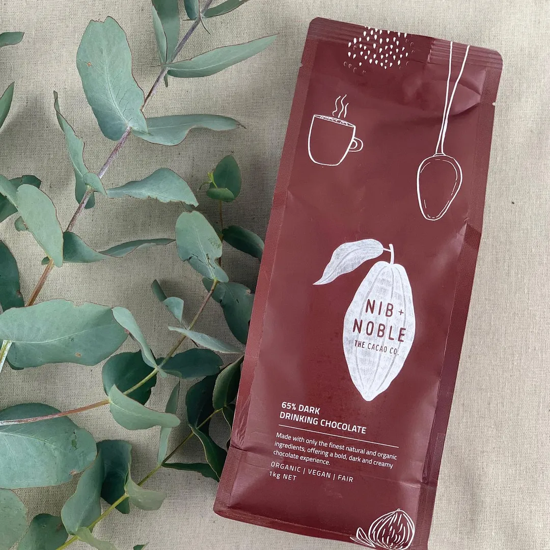 Organic Dark Drinking Chocolate Bulk 1kg, 65% Cacao