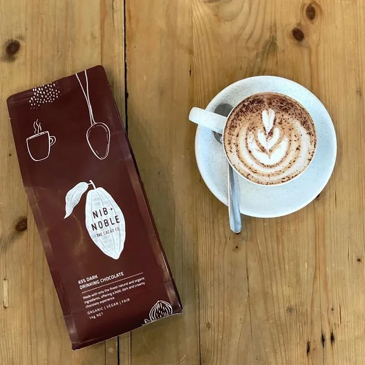 Organic Dark Drinking Chocolate Bulk 1kg, 65% Cacao