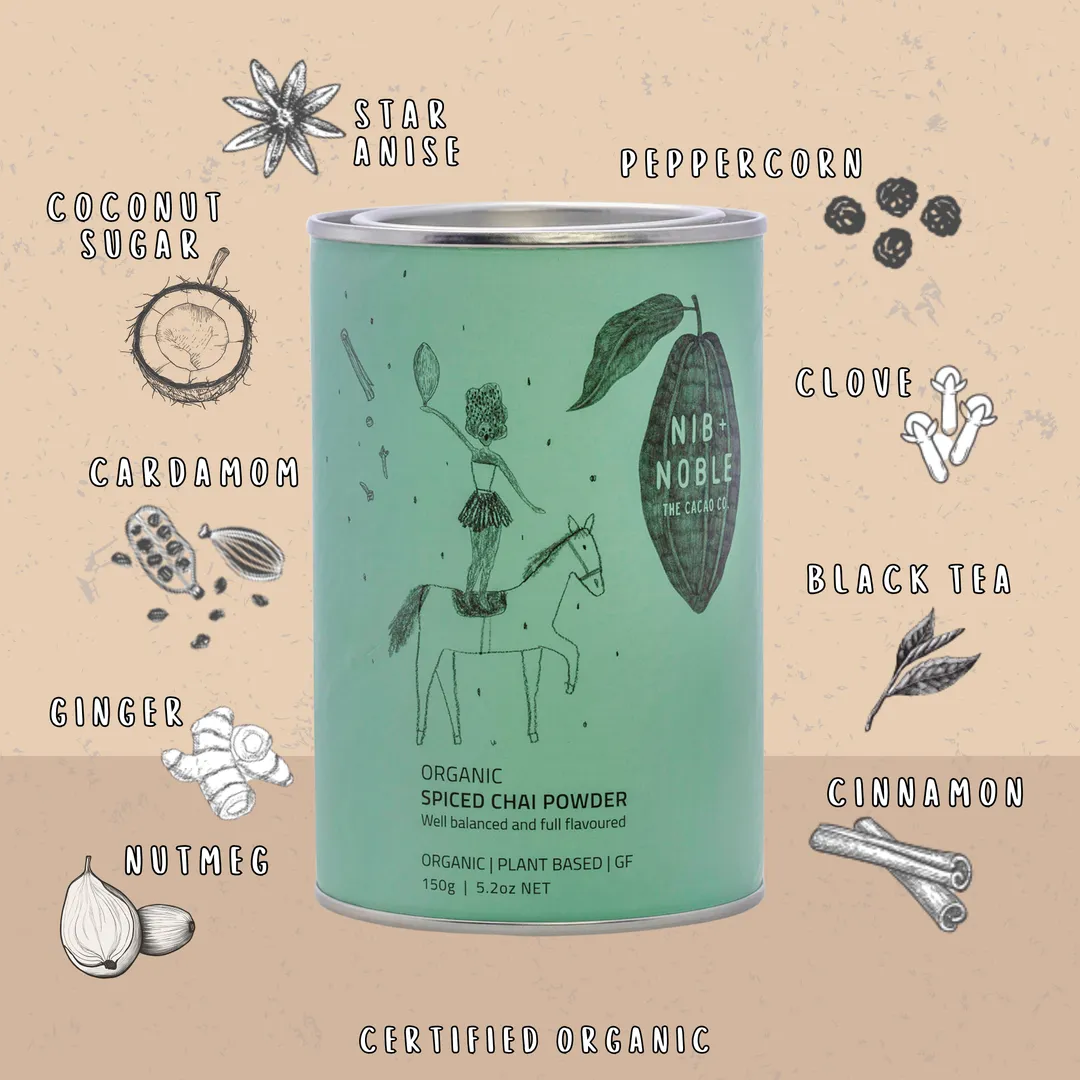 Organic Chai Latte Powder 150g, Masala Spice Blend