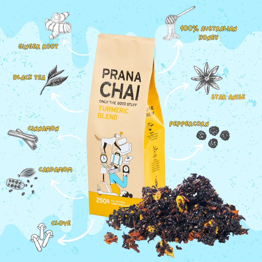 Turmeric Masala Chai 250g, Golden Sticky Chai Blend
