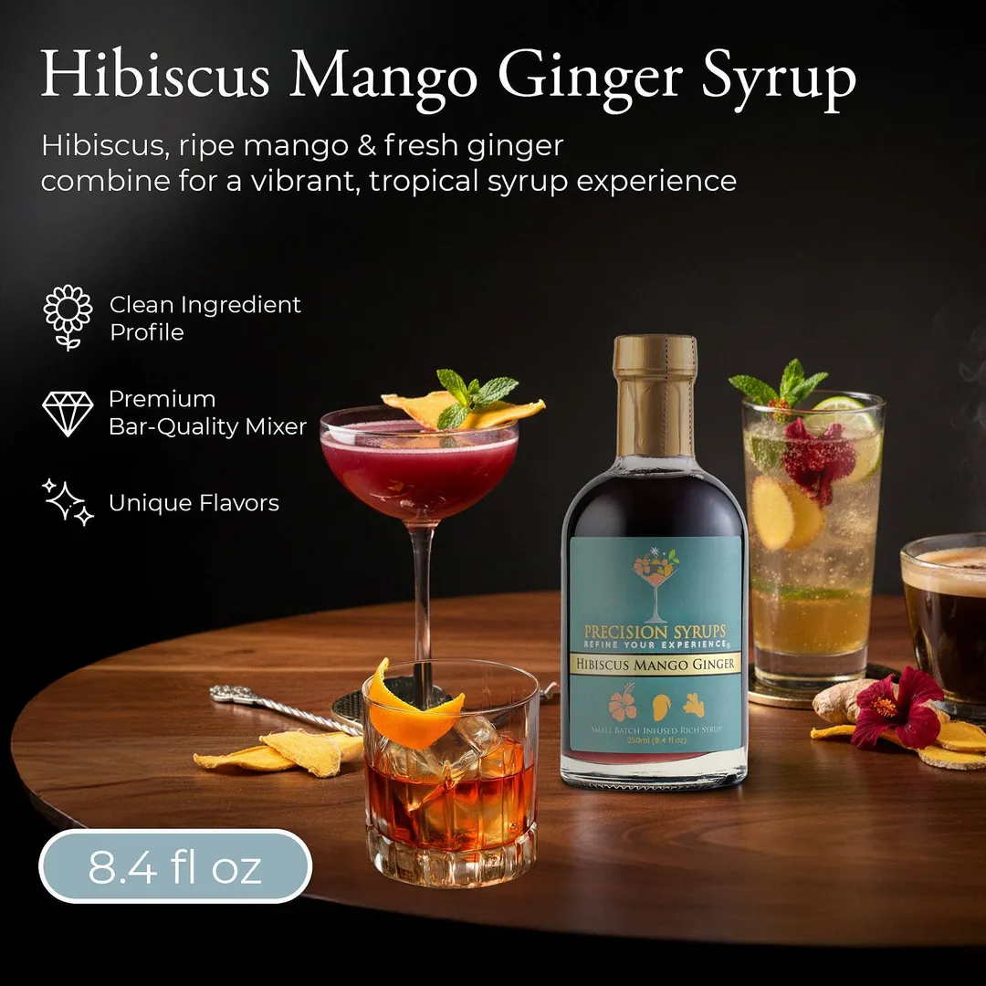 Hibiscus Mango Ginger Syrup-WS Case of 6