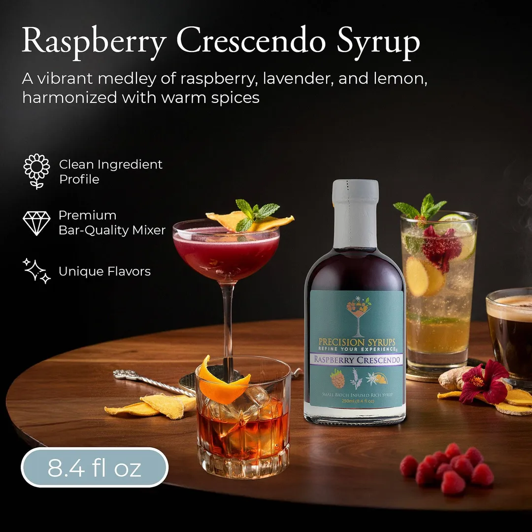 Raspberry Crescendo Syrup-WS Case of 6