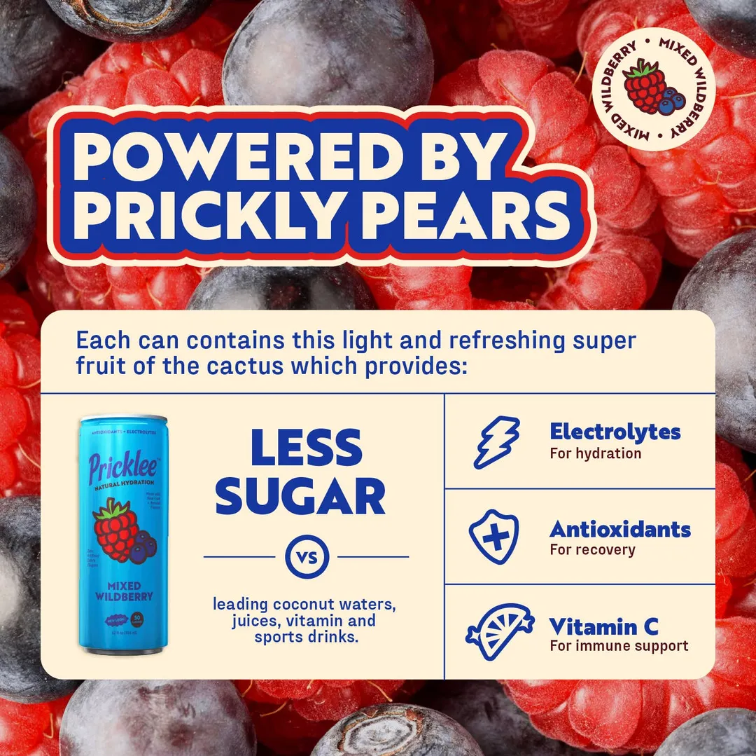 Pricklee Natural Hydration - Mixed Wildberry
